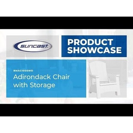 Suncast ADIRONDACK CHAIR WITH STORAGE WHITE BMAC1000WD